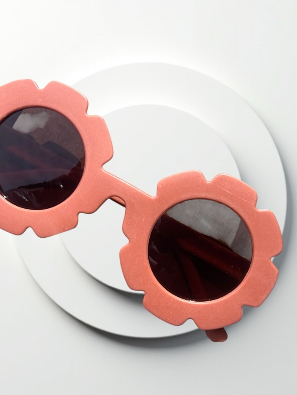 Matte Kids Flower Sunnies In Rust - Picture 5 of 9